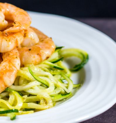 Classic Vinaigrette sautéed Prawn and Spiralized Courgette desktop