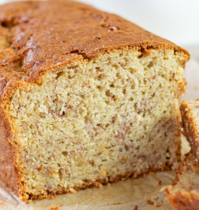 Easy Banana Bread Loaf Cake Recipe with overripe bananas