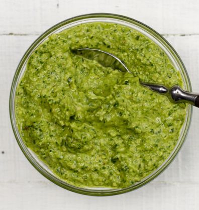 spinach pesto recipe desktop banner