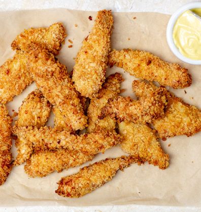 crispy baked chicken goujons