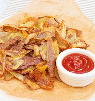 Air Fryer Potato Peel Crisps to minimise food waste with mellow yellow rapeseed oil