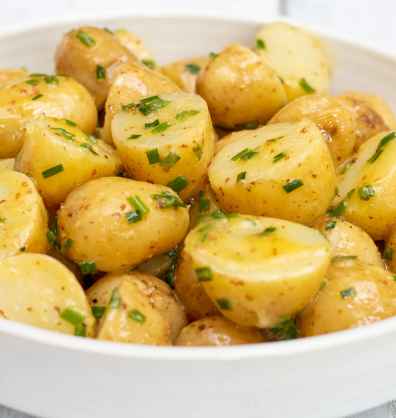 Honey and mustard potato salad with no mayonnaise by mellow yellow