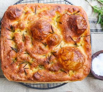 Sea Salt and Rosemary Focaccia Bread