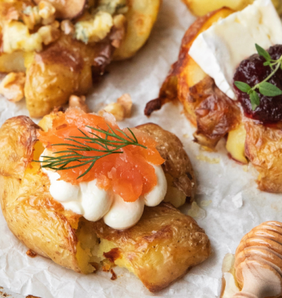 Mellow Yellow Smashed Potato Canapes
