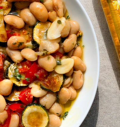 Butter beans with lemon, garlic & herbs