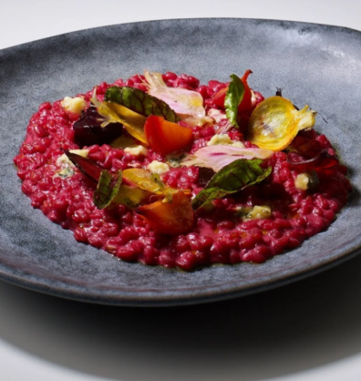 Adam Gray's beetroot spelt risotto