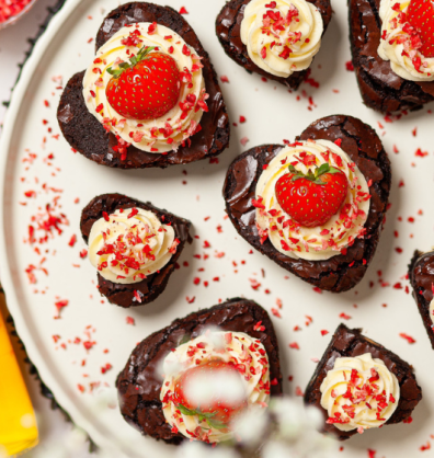 Valentines Strawberry Brownies