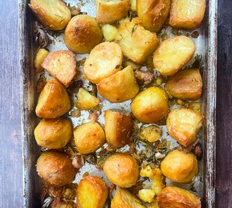 Roast Potatoes with rosemary, garlic & orange zest