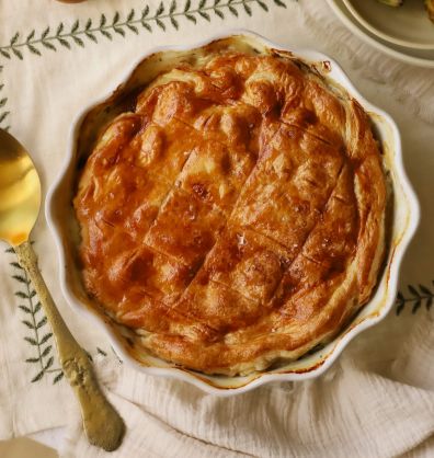 Chicken, asparagus and lemon pie