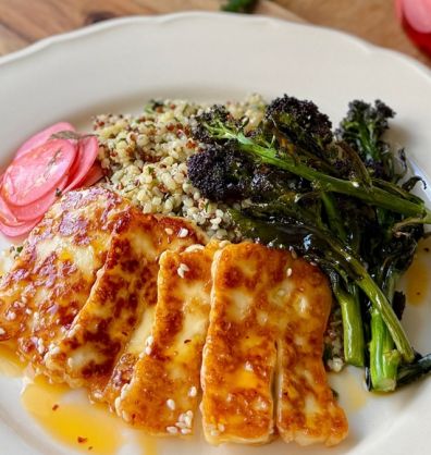 Hot honey halloumi Grain Bowls