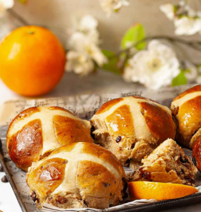 Chocolate Orange Hot Cross Buns