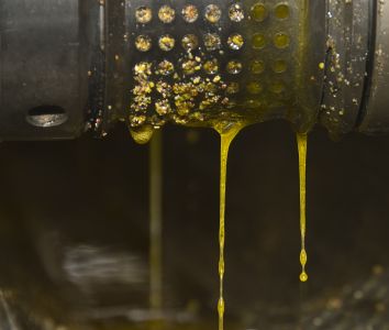 oil dripping from press