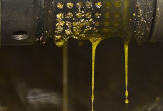 oil dripping from press