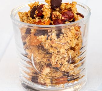 Chocolate and apricot granola
