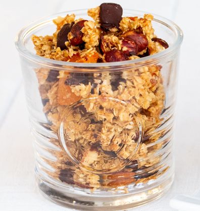 Chocolate and apricot granola