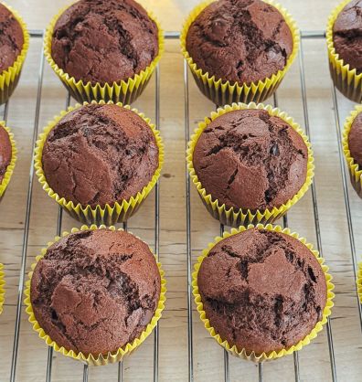 chocolate & banana muffins