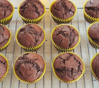 chocolate & banana muffins