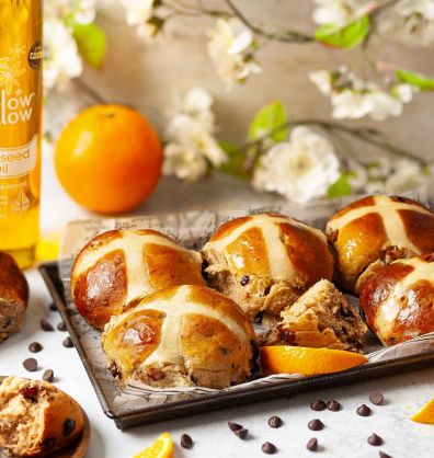 choc orange hot cross buns